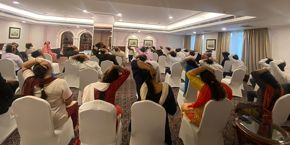 Glimpses of International Yoga Day celebration at The Ashok, New Delhi